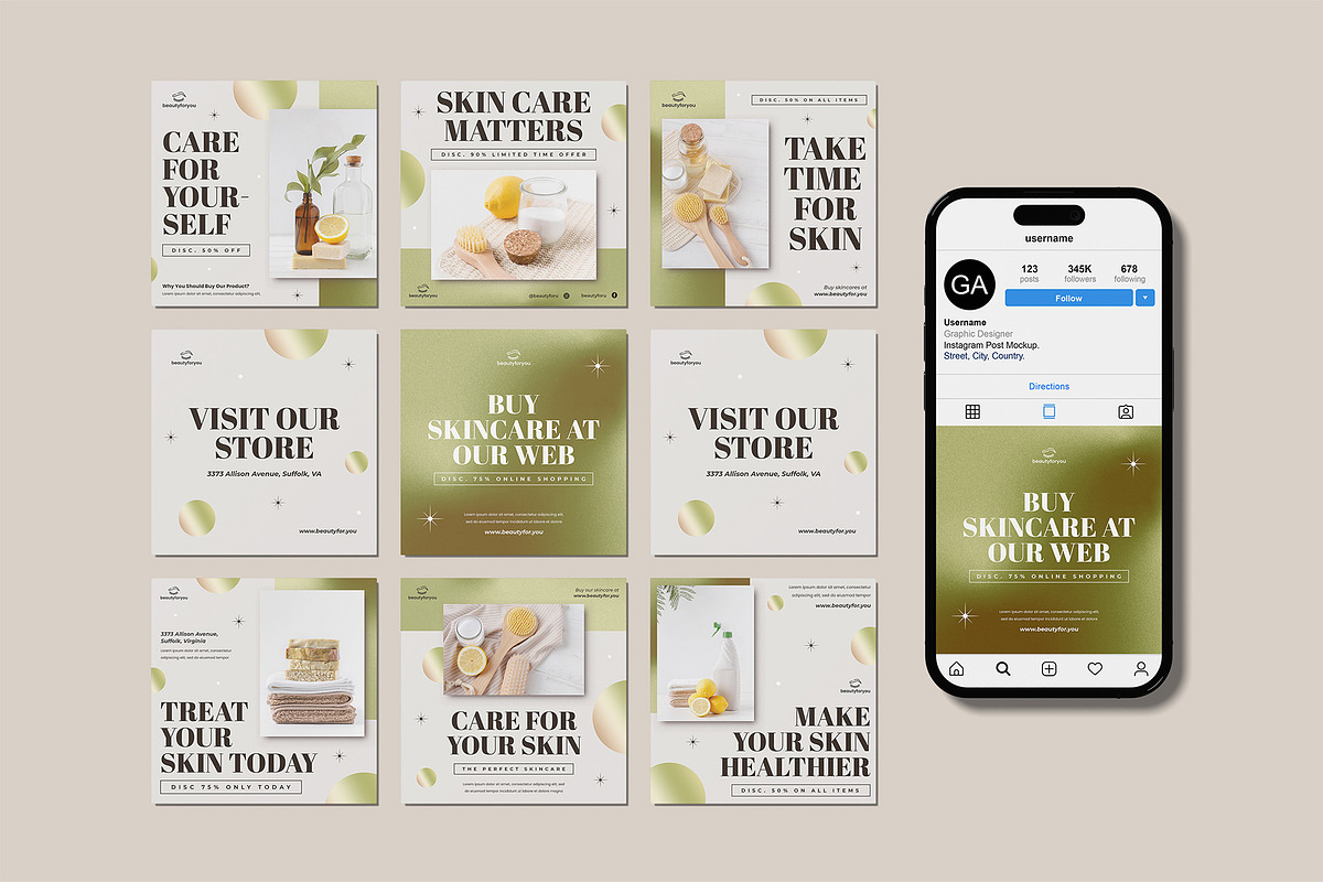Instagram Post Mockup Bundles, an iPhone Mockup by Graphic Aesthetic (Photo 24 of 25)