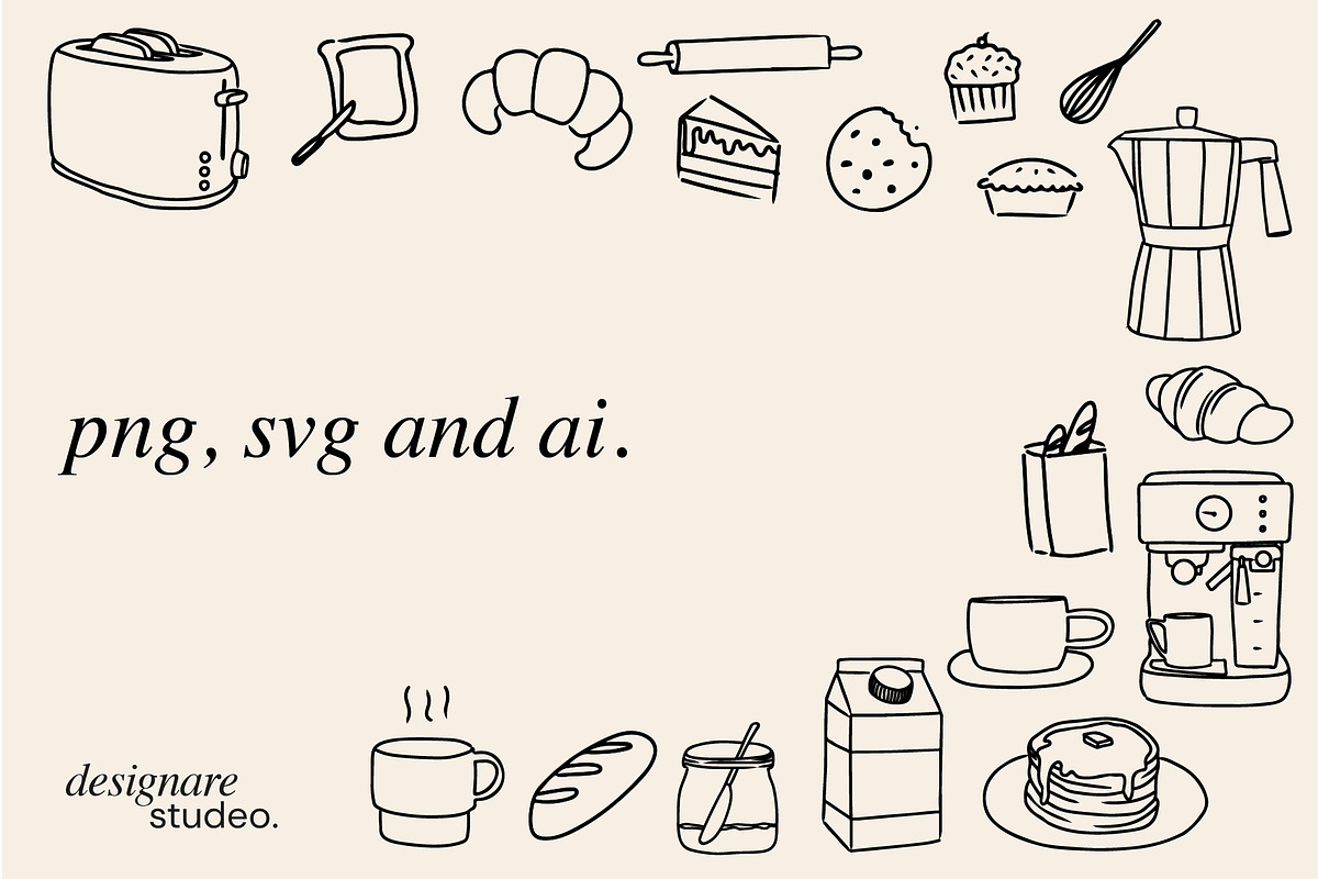 Bakery&Breakfast Illustrations, a Decorative Illustration by ginni illustrations (Photo 5 of 6)