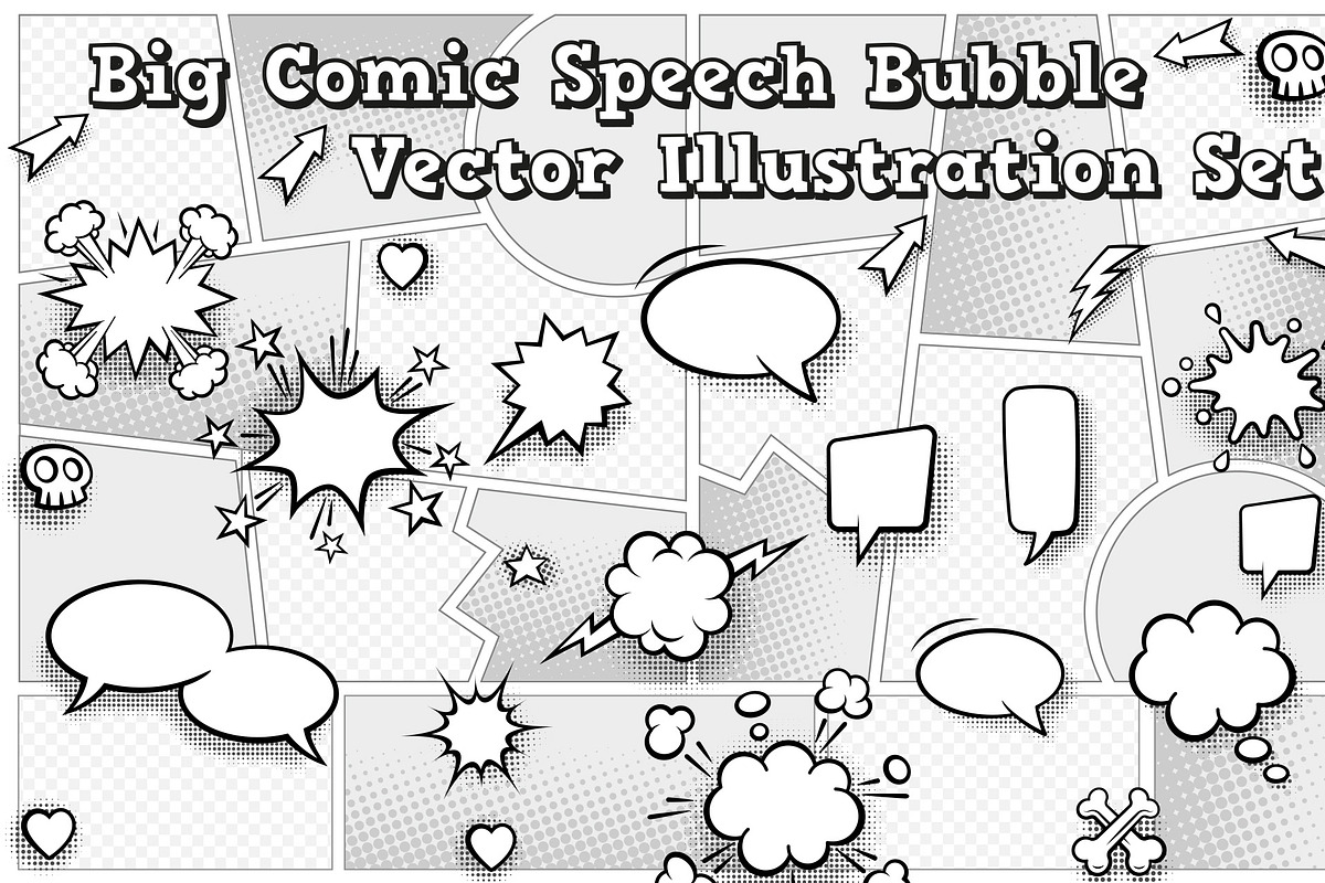 Vector Comic Speech Bubble Set, an Illustration by FourLeafLover (Photo 1 of 4)