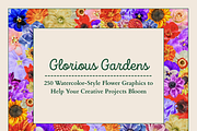 Glorious Gardens Watercolor Flowers, an Object Graphic by Wild Wanderer Photography (Thumbnail 1 of 3)