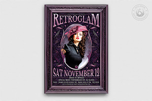 Retro Glam Flyer Template V3