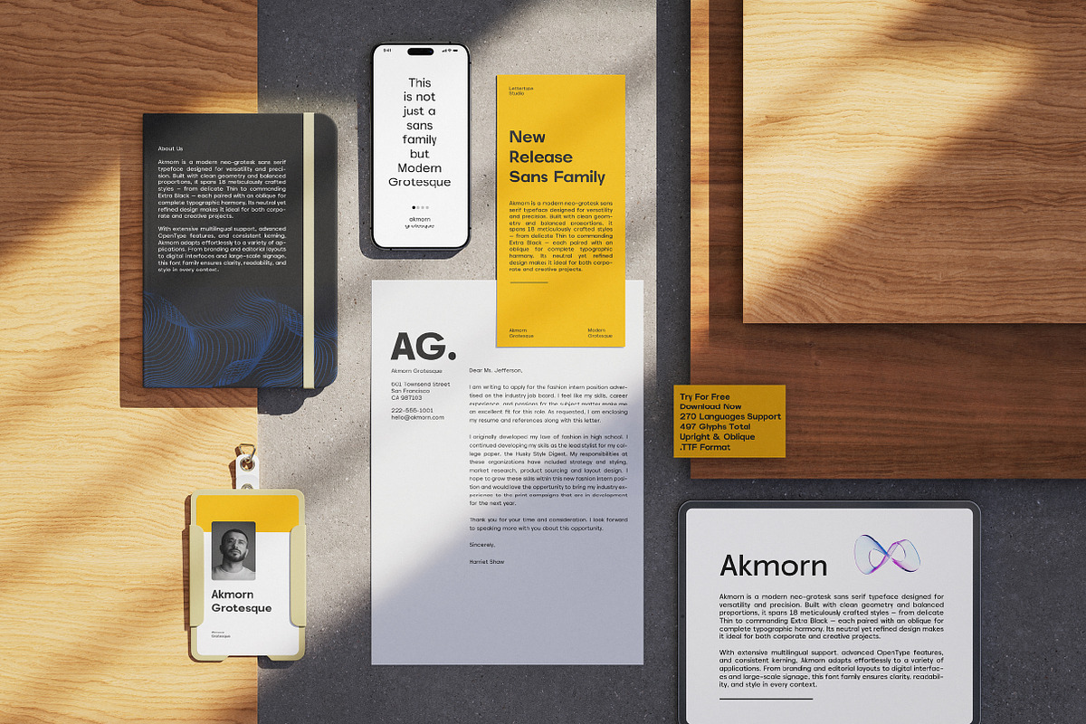 Akmorn Grotesque | Intro 60% OFF, a Sans Serif Font by Lettertype Studio (Photo 4 of 15)