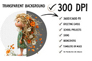 Whimsical Wildflower Hair Girl, a Seasonal Illustration by Craft Nest (Thumbnail 2 of 6)
