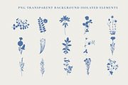 Indigo Wildflowers Illustrations, a Graphic by Paper Flowers Studio (Thumbnail 4 of 6)