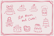 Assorted Cake Clipart!, an Illustration by Jordyn Grace Design (Thumbnail 1 of 6)