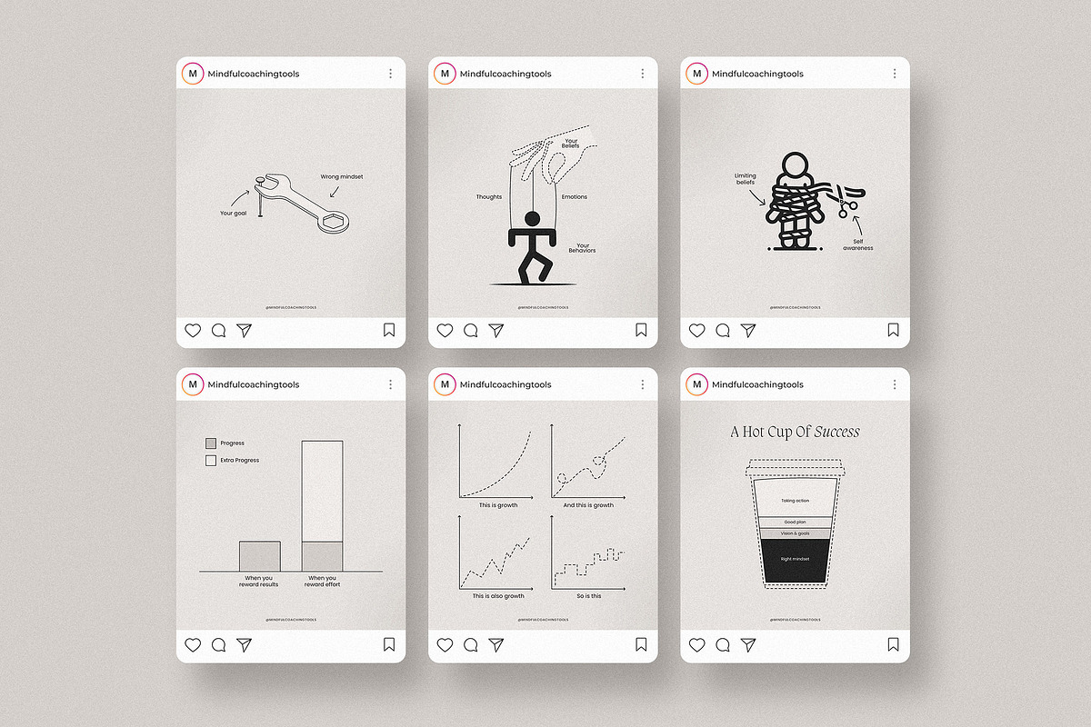Coaching Growth Mindset Insta Posts, a Social Media Template by AndrewPixel (Photo 13 of 22)