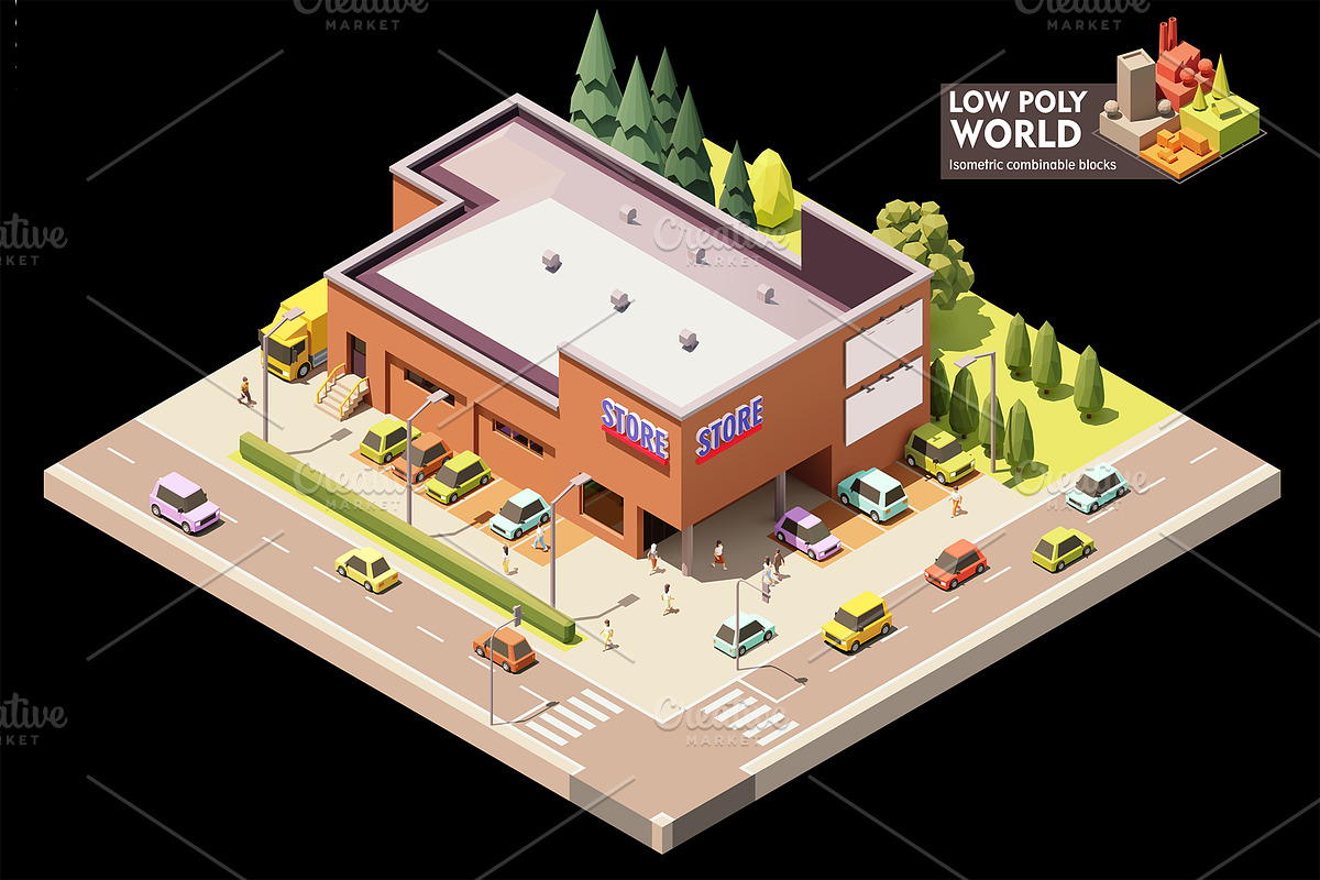 Vector isometric world map elements, an Object Illustration by tele52 (Photo 24 of 39)