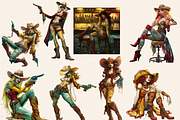 SURREAL WILD WEST FANTASIES CLIPART, a Person Illustration by Daring Digies (Thumbnail 5 of 10)