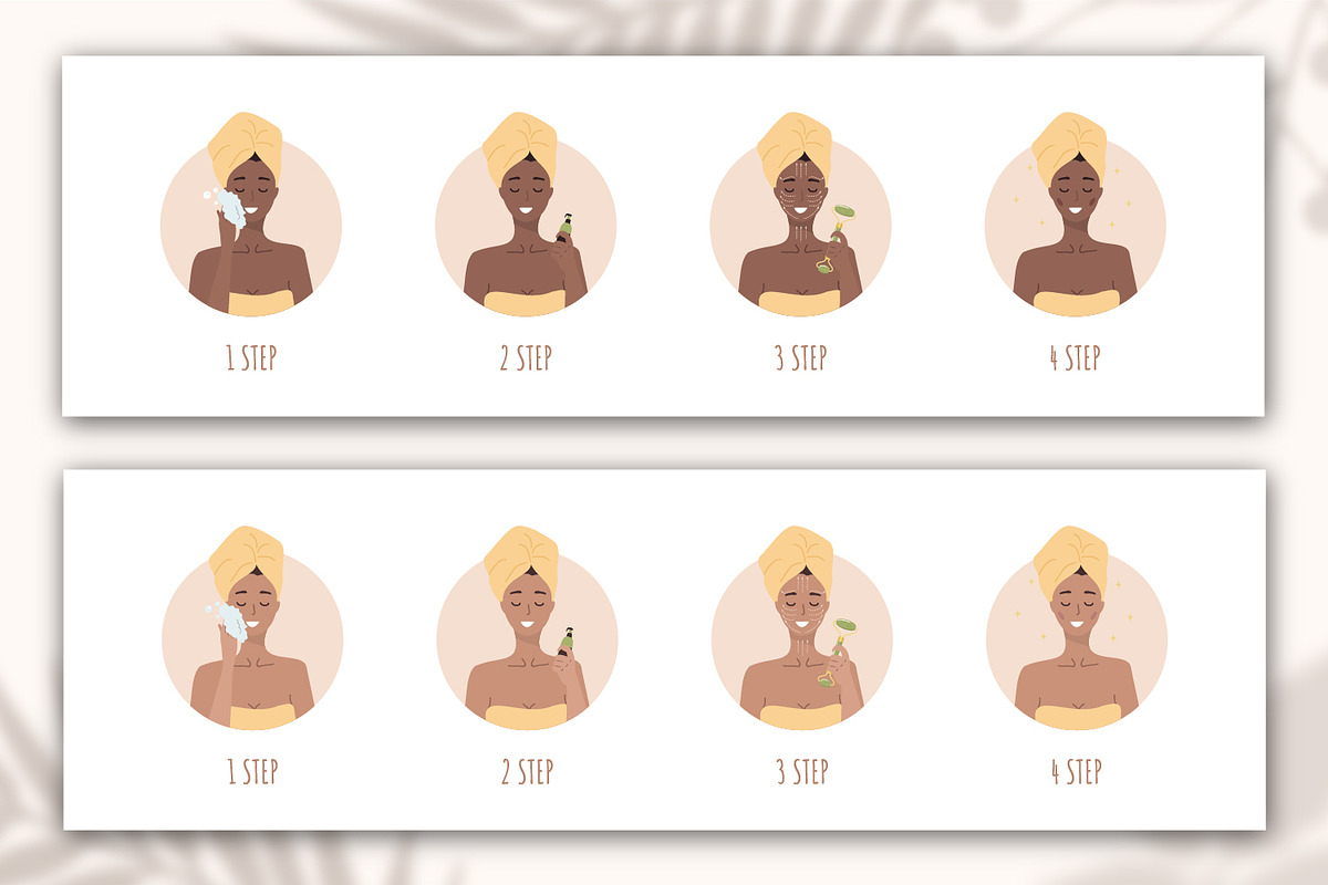 Gua Sha face massage collection, an Illustration by KeronnArt (Photo 5 of 10)