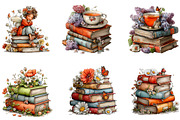 Whimsical Spring Books Stack Clipart, an Illustration by CreationArt (Thumbnail 7 of 7)