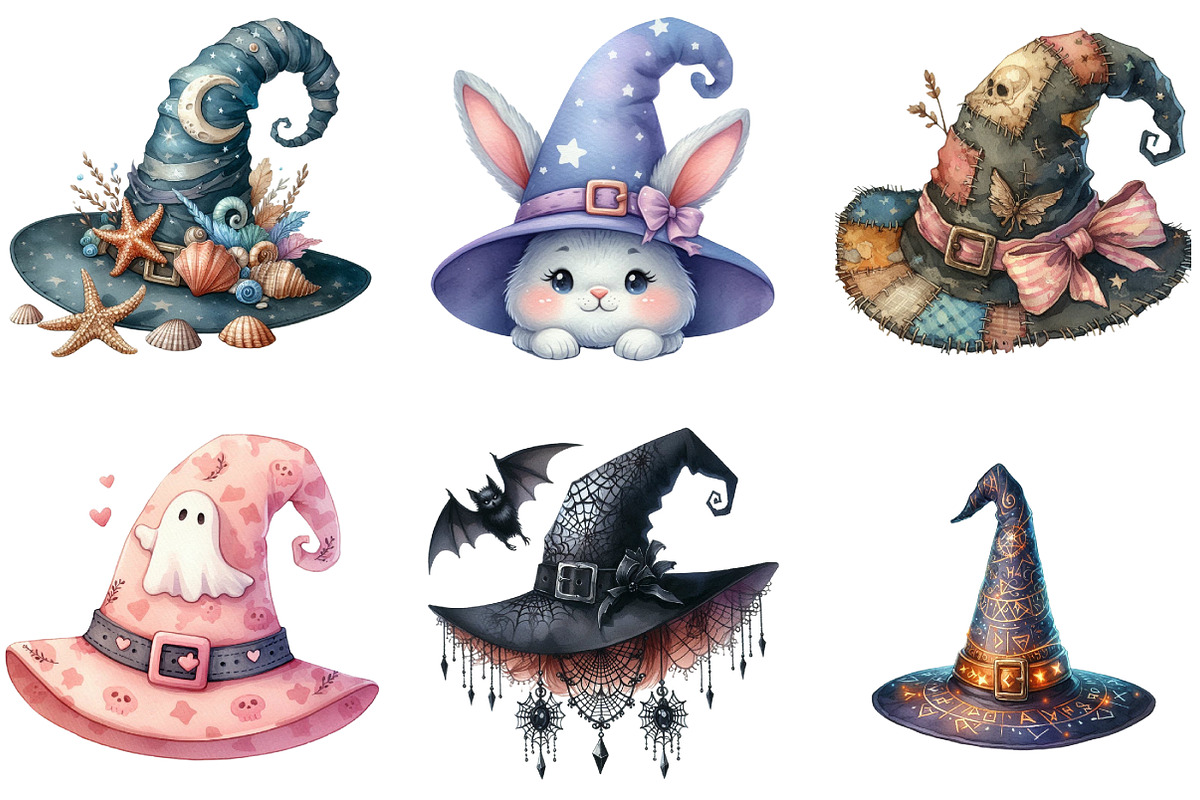 Halloween Witch Hat Sublimation Clip, an Icon by DreamArtGraphic (Photo 2 of 5)