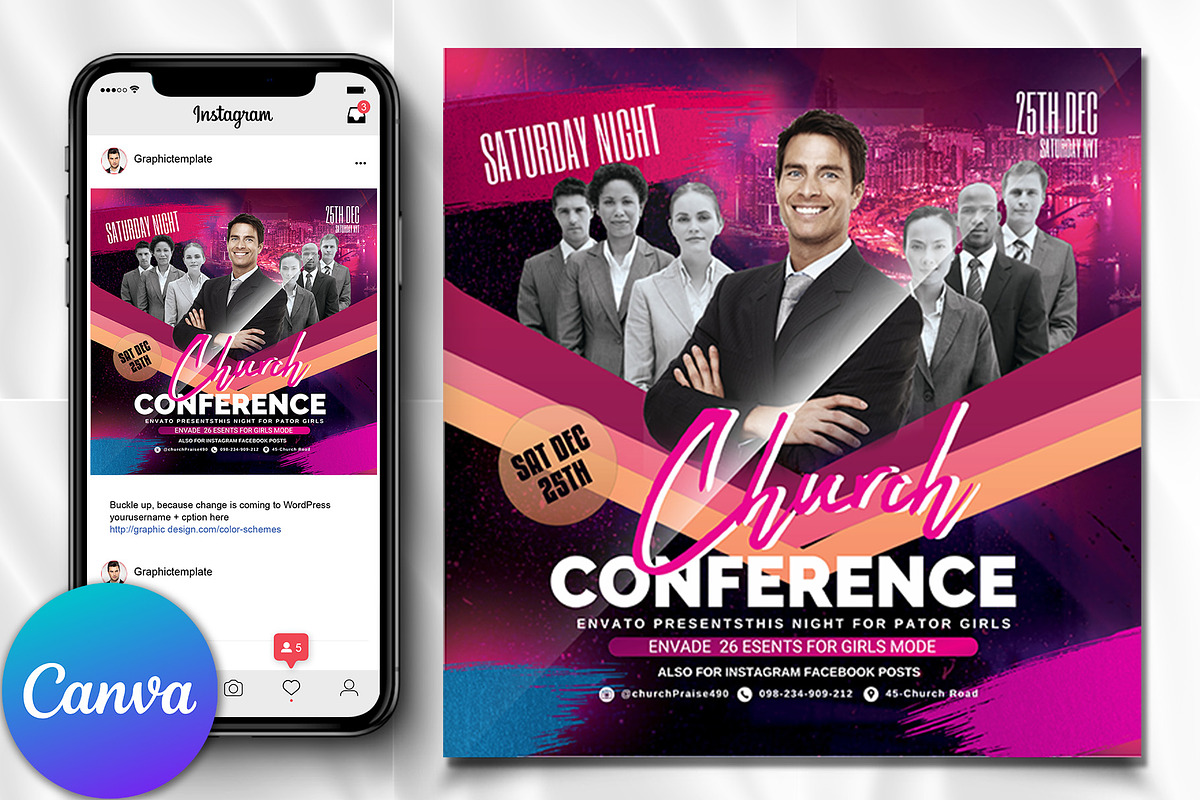 Church Flyer | Canva Flyers, a Social Media Template by Business Flyers (Photo 1 of 2)