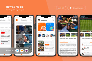 Linews - News & Media Mobile App, an App Template by trabaskriya