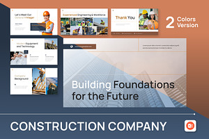 Construction Company PowerPoint, a Presentation Template by Antstheme