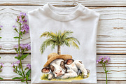 Tropical Hawaiian Summer Cow Clipart, an Illustration by Rose Art (Thumbnail 4 of 7)