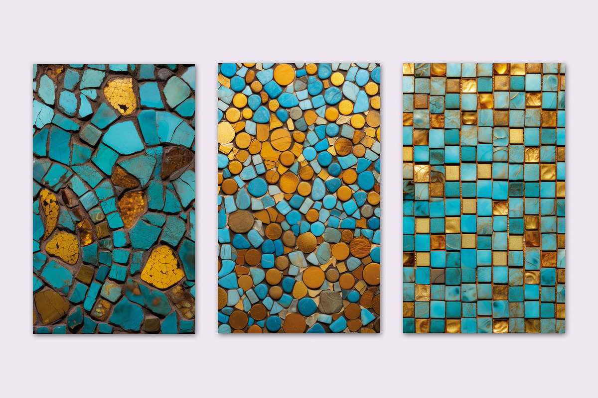 TEXTURE OF CERAMIC MOSAIC WITH TURQU, a Texture Graphic by Sophico (Photo 2 of 5)
