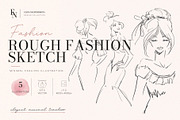 Fashion Sketch Female Silhouettes, a Person Illustration by Elena Naumchenkova (Thumbnail 1 of 3)