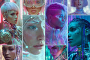 Pastel Cyberpunk Women 40 portraits, a Person Illustration by Alerya Studio (Thumbnail 2 of 2)
