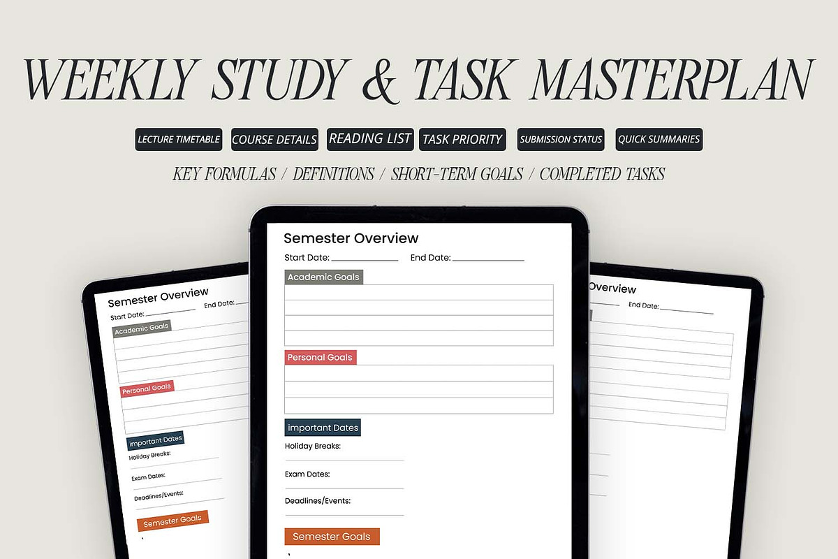 College Semester Planner PDF preview 8