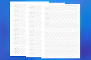 Lowercase letters of Copperplate, a Stationery Template by Good Worksheets (Thumbnail 3 of 3)
