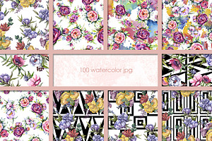 100 Patterns Of Flower Bouquets JPG