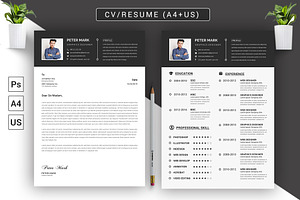 Clean CV Resume PSD Template