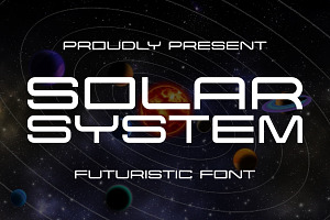 Solar System - Futuristic Font