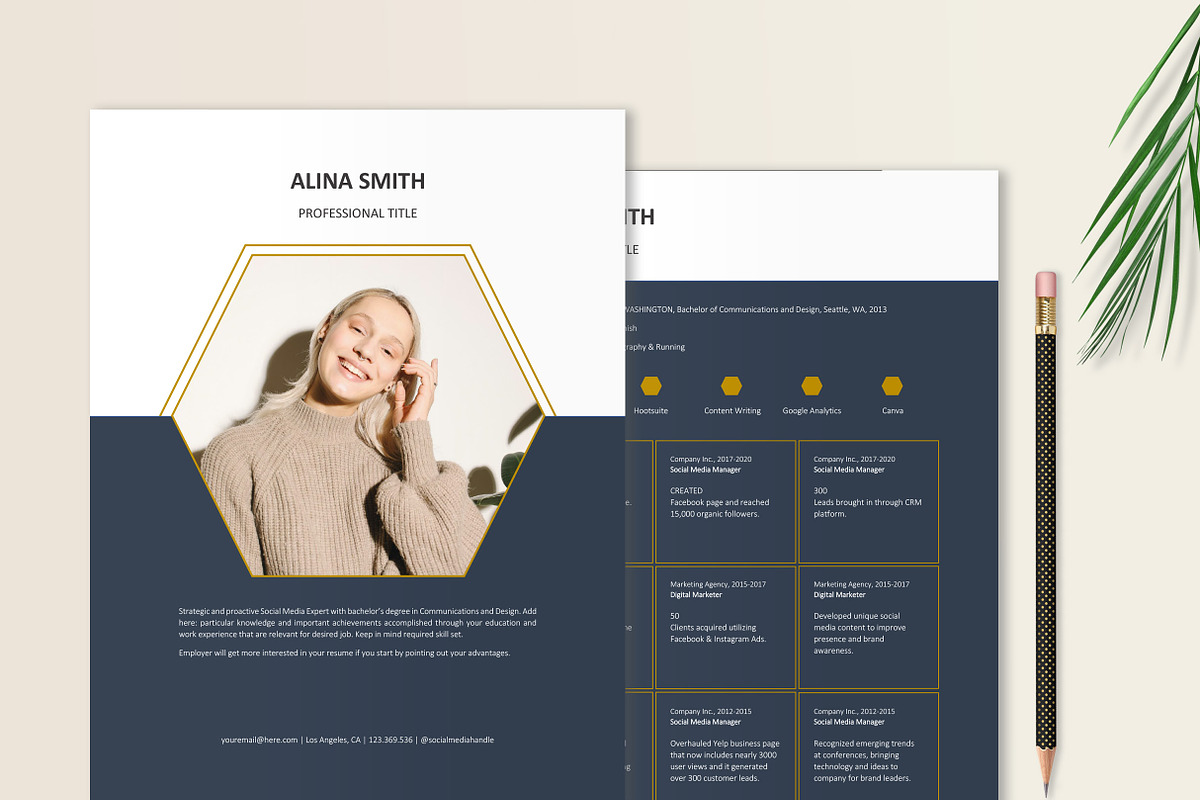 Digital Marketing Resume Template, a Resume Template by Stanin Studio (Photo 2 of 10)