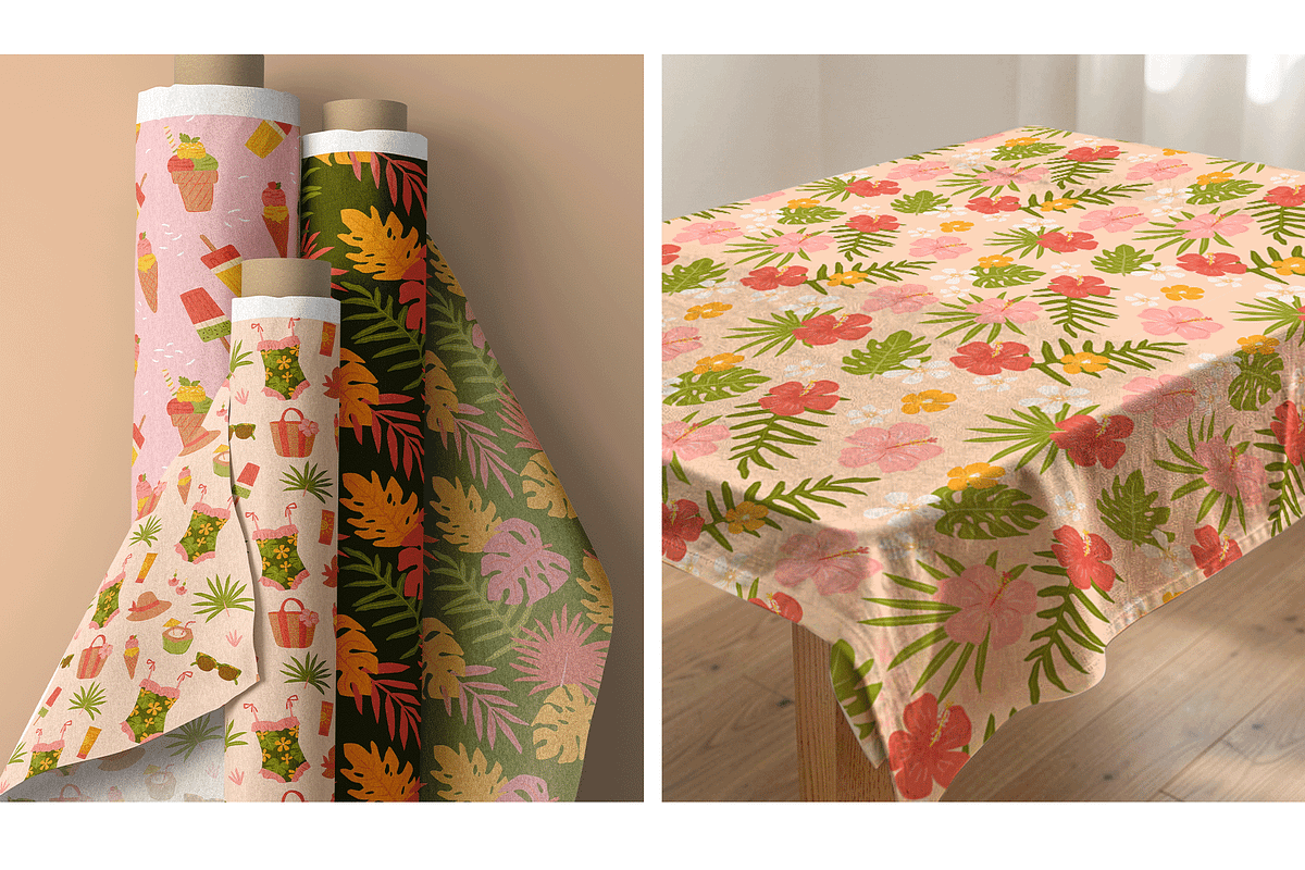 Tropical Summer Pool & Beach Pattern, a Pattern Graphic by CreativeChristiana (Photo 5 of 11)