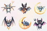 Quirky Halloween Black Bats Clipart, an Illustration by CreationArt (Thumbnail 5 of 5)