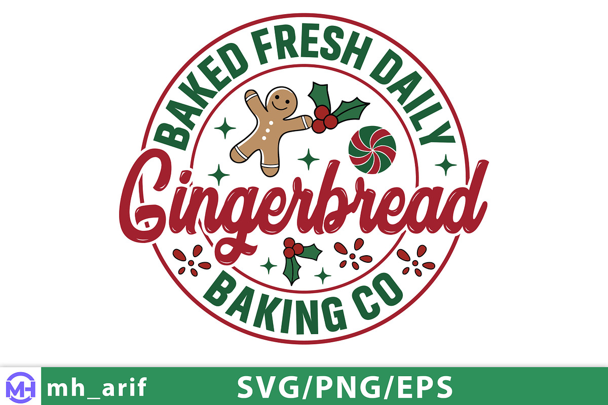 Baked Fresh Daily Gingerbread Baking, a Graphic by mh_arif (Photo 1 of 4)