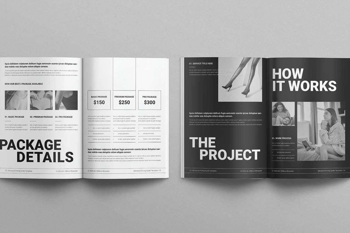 Service & Pricing Guide Template, a Brochure Template by E-Type