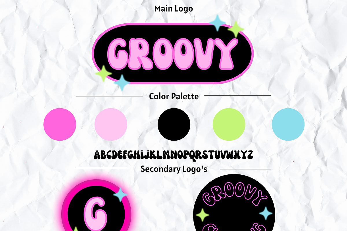 Editable Logo Y2K Retro Branding, a Branding & Logo Template by PLANETSEL (Photo 1 of 6)