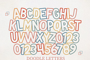 Doodle letters - Cute Alphabet, a Handwritten Font by MaxArt Foundry