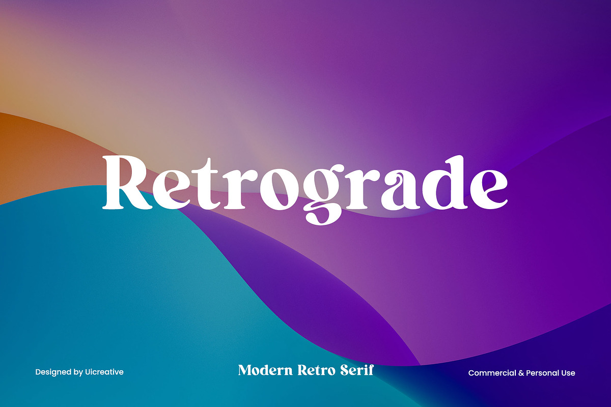 Retrograde Modern Retro Serif Font, a Serif Font by UICreative (Photo 1 of 13)