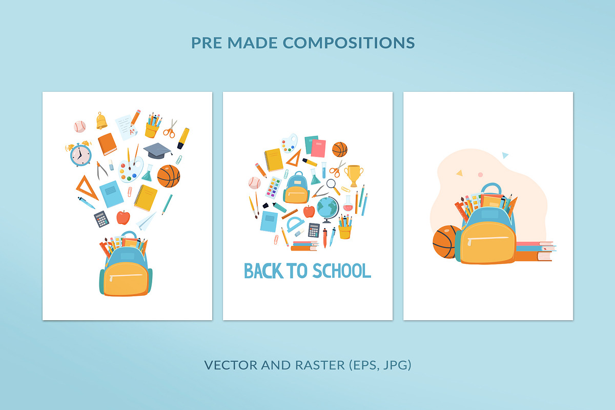 Back to school vector clipart, an Education Illustration by Nadezhda Mikhailova (Photo 5 of 9)
