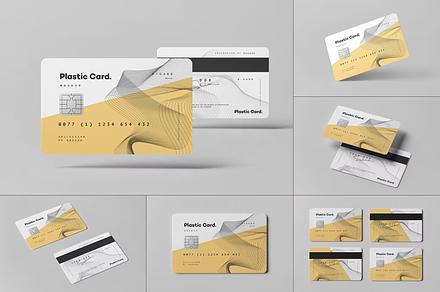 Plastic Card Mock-up 2, a Packaging Mockup by BLISS DESIGN