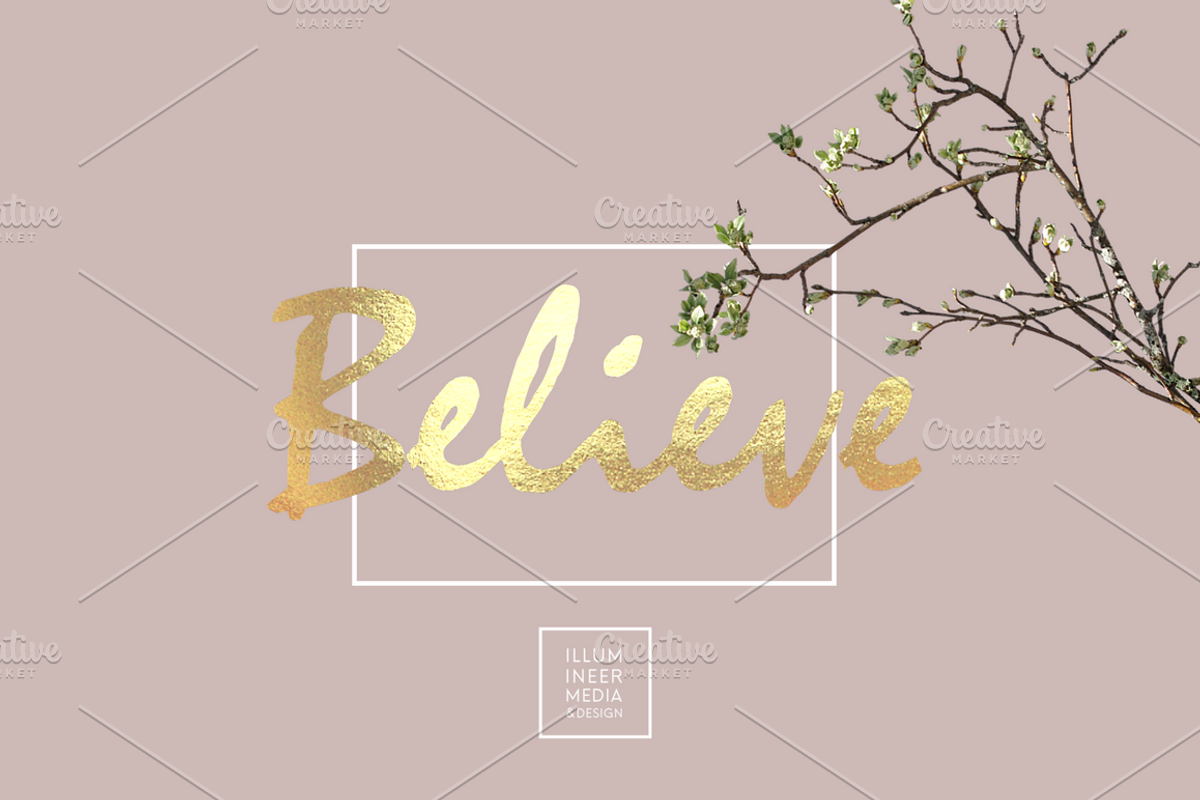 GOLD & SILVER FOIL WORD OVERLAY PACK, an Object Graphic by Illumineer Media & Design (Photo 6 of 12)