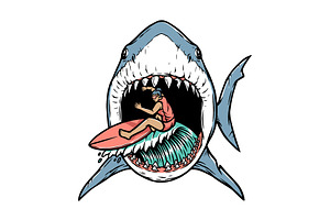 surfing in danger illustration, a Sport Illustration by gunaonedesign