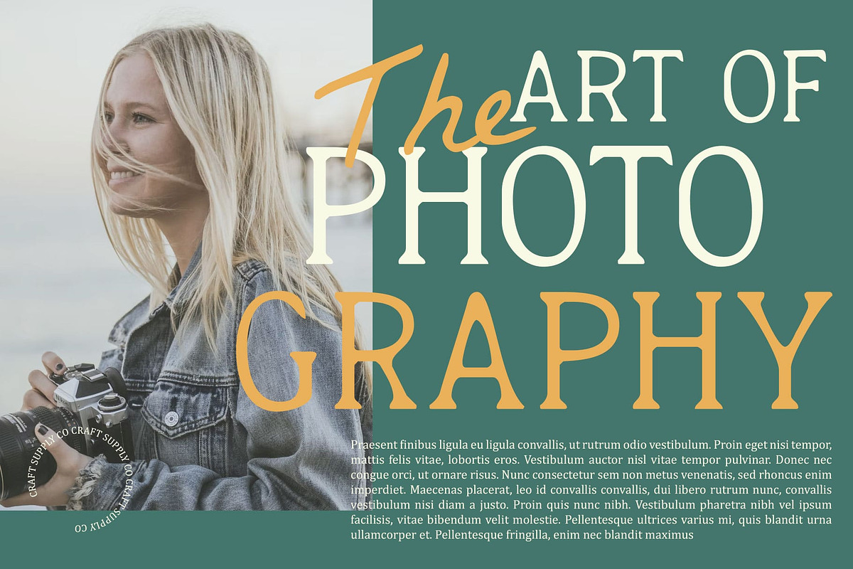 Kroine Blur, a Serif Font by Craft Supply Co. (Photo 5 of 8)