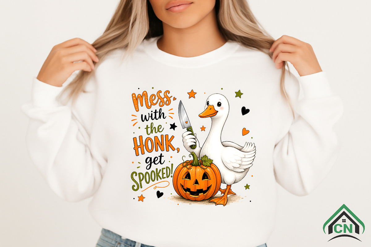 Funny Halloween Goose PNG, a Seasonal Illustration by Craft Nest (Photo 2 of 3)