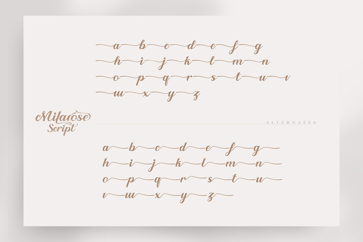 Milarose Script - Romantic Font preview 5