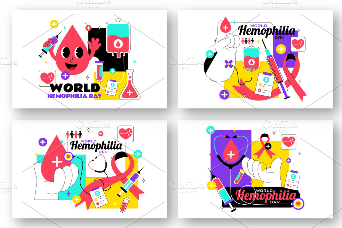 10 World Hemophilia Day Illustration, a Healthcare Illustration by denayunebgt (Photo 3 of 4)