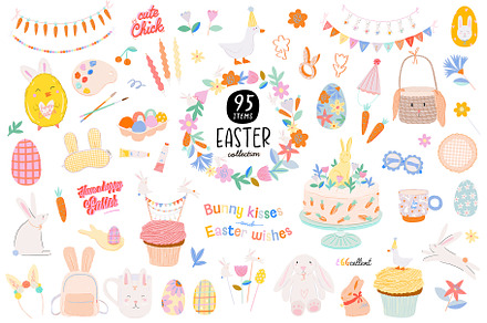 Easter Clipart and Quotes, an Object Graphic by Ruslana Lubenets