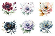 Anemone Flower Bloom Clipart, an Illustration by DreamArtGraphic (Thumbnail 4 of 4)