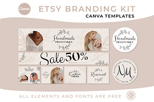 Editable ETSY shop branding kit
