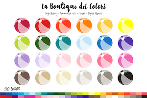 50 Rainbow Beach Ball Clip Art
