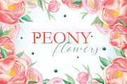 Watercolor peonies, an Object Graphic by Anastasia Timosch (Thumbnail 1 of 9)