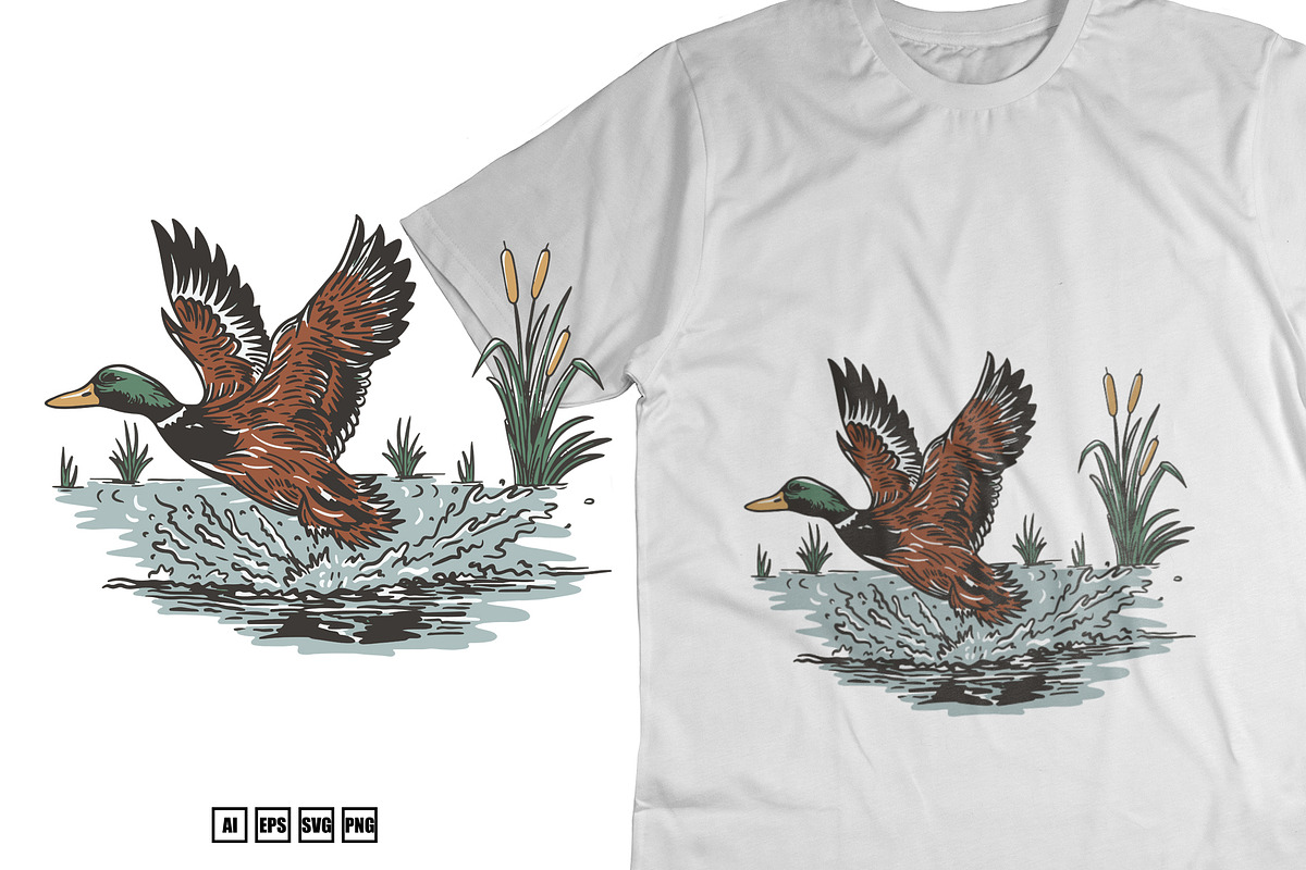 Illustration Duck Nature, an Animal Illustration by kalehstudio (Photo 2 of 3)