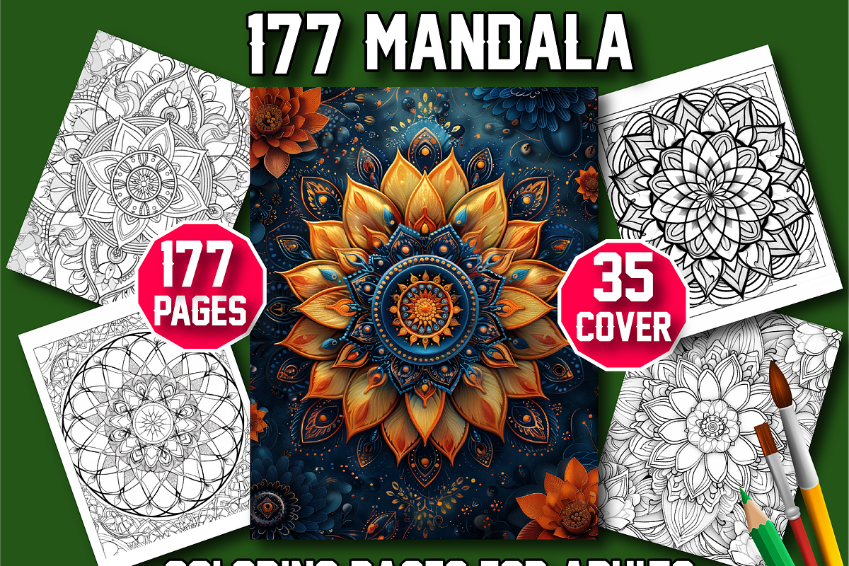 Mandala coloring Book for Adults, an Animal Illustration by Design Home (Photo 1 of 7)